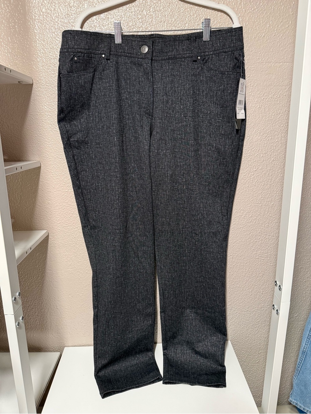 89th & Madison Women's Straight-Leg Dark Gray Dress Pants